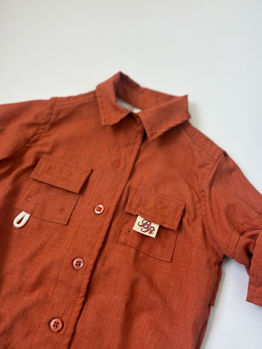 Bull Red Clothing Rust Button-Up Romper - Picture 2 of 6